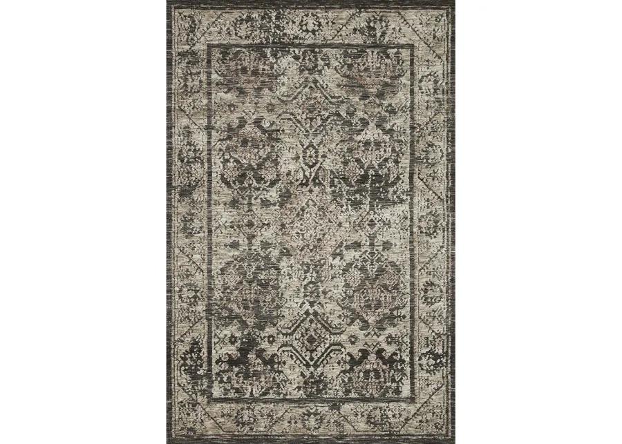 Lindsay LIS04 Charcoal/Beige 5' x 7'6" Rug