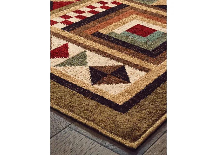 Woodlands 3'10" x 5'5" Brown Rug