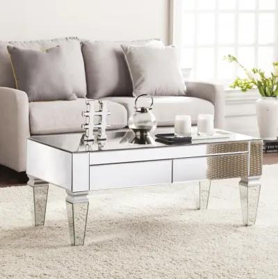 Darien Mirrored Coffee Table w/ Storage