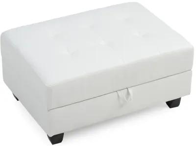 Revere Faux Leather Upholstered Storage Ottoman