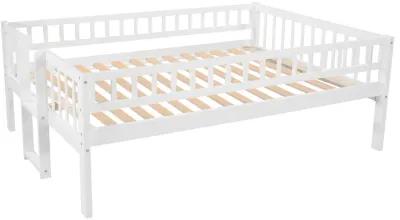 Merax Triple Bunk Bed with Guardrails