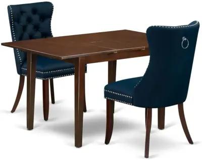 3 Piece Kitchen Table Set Consists of a Rectangle Dining Table