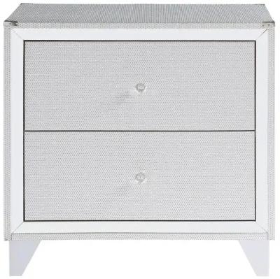 Larue 2-drawer Nightstand with USB Port Silver