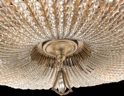 Beaded Crystal Six-Light Semi-Flush