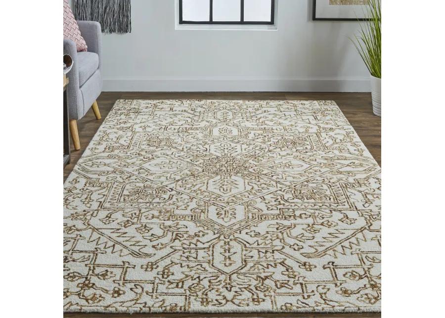 Belfort 8778F Ivory/Brown 5' x 8' Rug