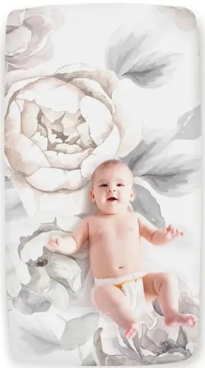 Lambs & Ivy Signature Watercolor Floral Organic Cotton Fitted Crib Sheet