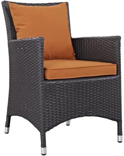 Convene Dining Outdoor Patio Armchair - Espresso Orange