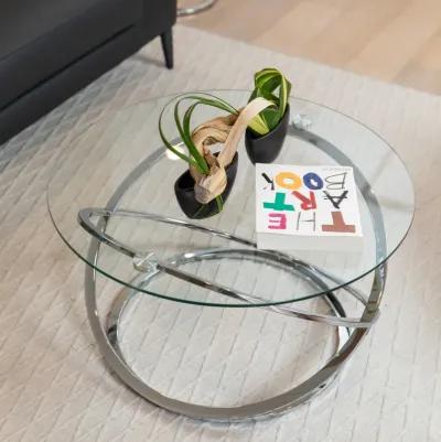 Galaxy Tempered Glass Round Coffee Table