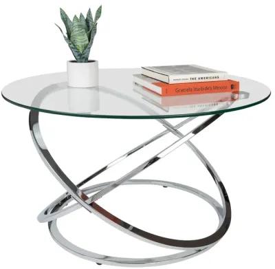 Galaxy Tempered Glass Round Coffee Table