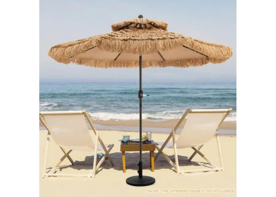 9 Feet Thatched Tiki Umbrella with 8 Ribs