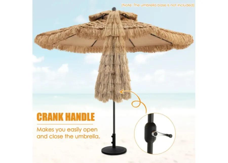 9 Feet Thatched Tiki Umbrella with 8 Ribs