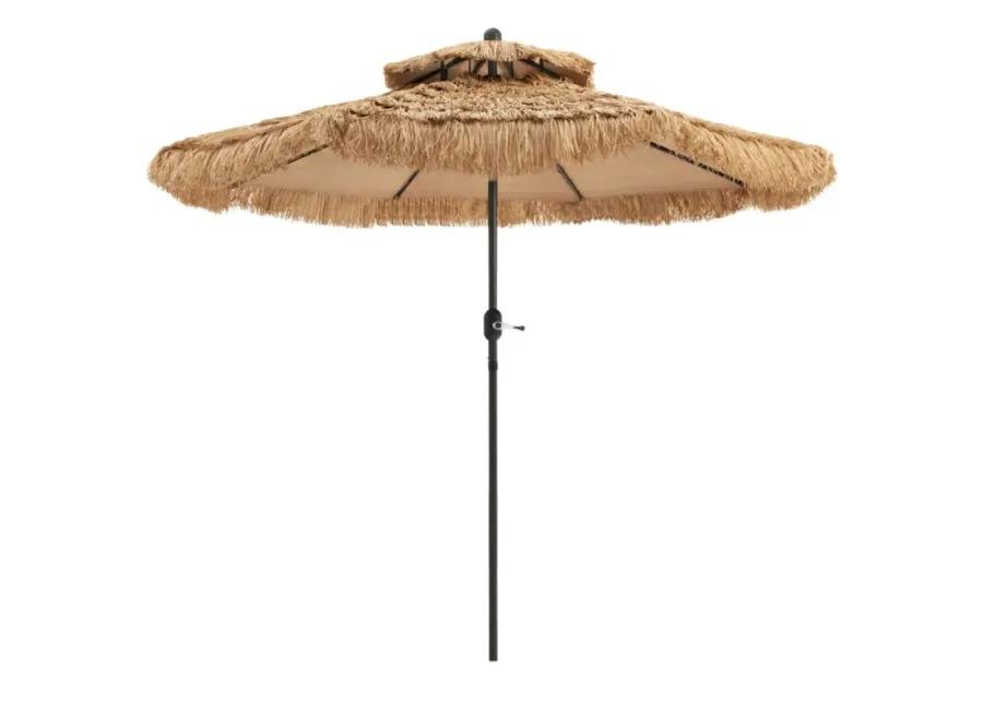 9 Feet Thatched Tiki Umbrella with 8 Ribs