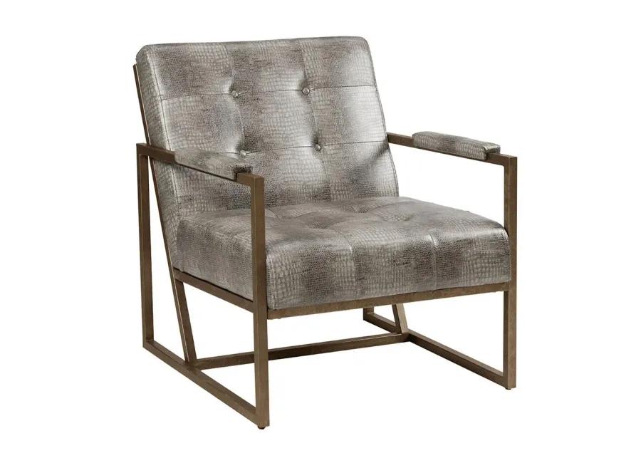 Belen Kox Grey Snakeskin Lounge Chair, Belen Kox