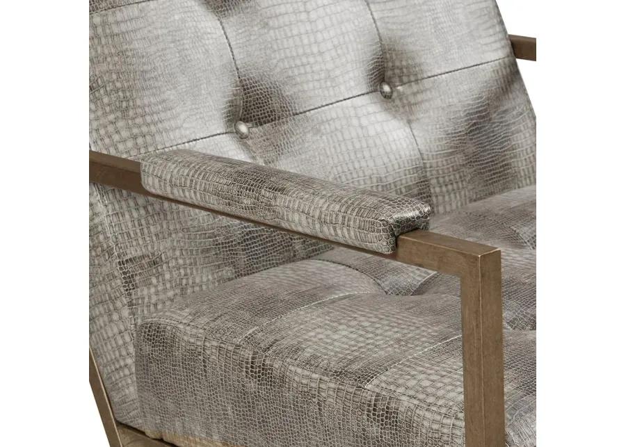 Belen Kox Grey Snakeskin Lounge Chair, Belen Kox