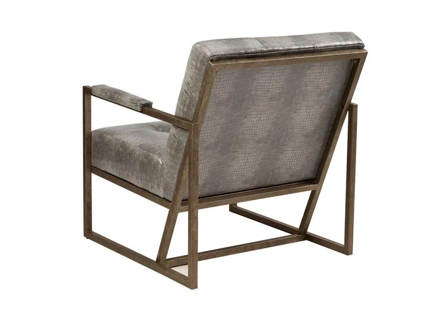 Belen Kox Grey Snakeskin Lounge Chair, Belen Kox