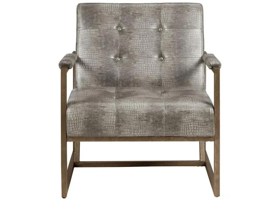 Belen Kox Grey Snakeskin Lounge Chair, Belen Kox