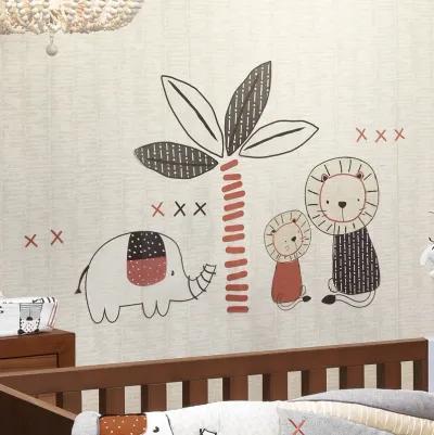 Lambs & Ivy Patchwork Jungle Animals 4-Piece Nursery Baby Crib Bedding Set