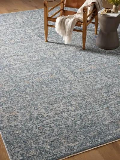 Blake BLA03 Taupe/Blue 6'7" x 9'10" Rug