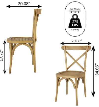 Annecy Classic Traditional X-Back Wood Outdoor Dining Chair