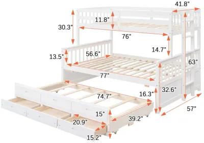 Merax Separable Bunk Bed with Storage Drawers