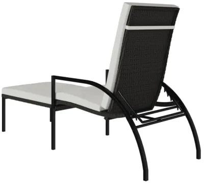 vidaXL Comfortable Sun Lounger with Footrest - PE Rattan Brown - Adjustable Backrest - Ideal for Poolside, Balcony, Garden - Sturdy Steel Frame - Wide Armrests and High Backrest