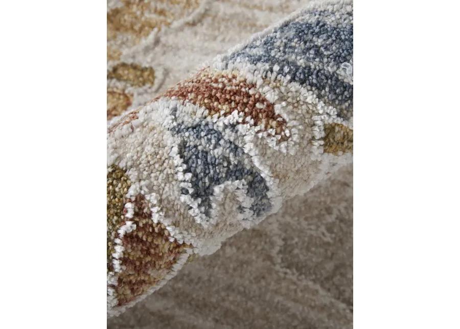 Pasha 39M8F 9'0" x 12'8" Ivory/Blue/Gold Rug