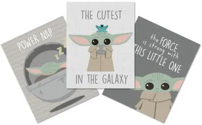 Lambs & Ivy Star Wars The Child/Baby Yoda Unframed Nursery Wall Art Decor 3pc