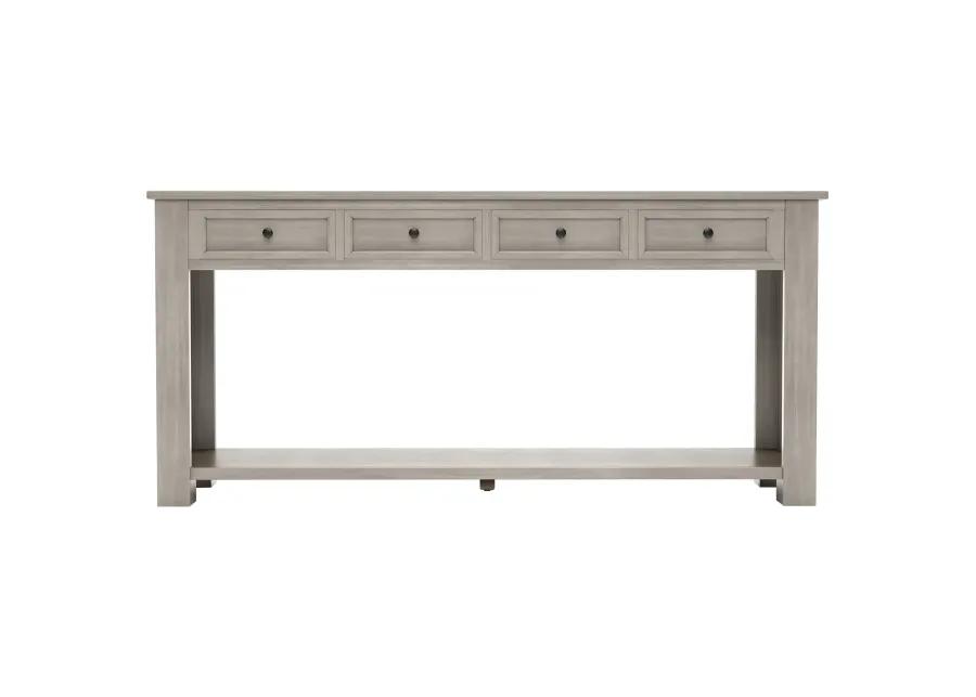 Merax Console Table/Sofa Table with Storage Drawers and Bottom Shelf for Entryway Hallway