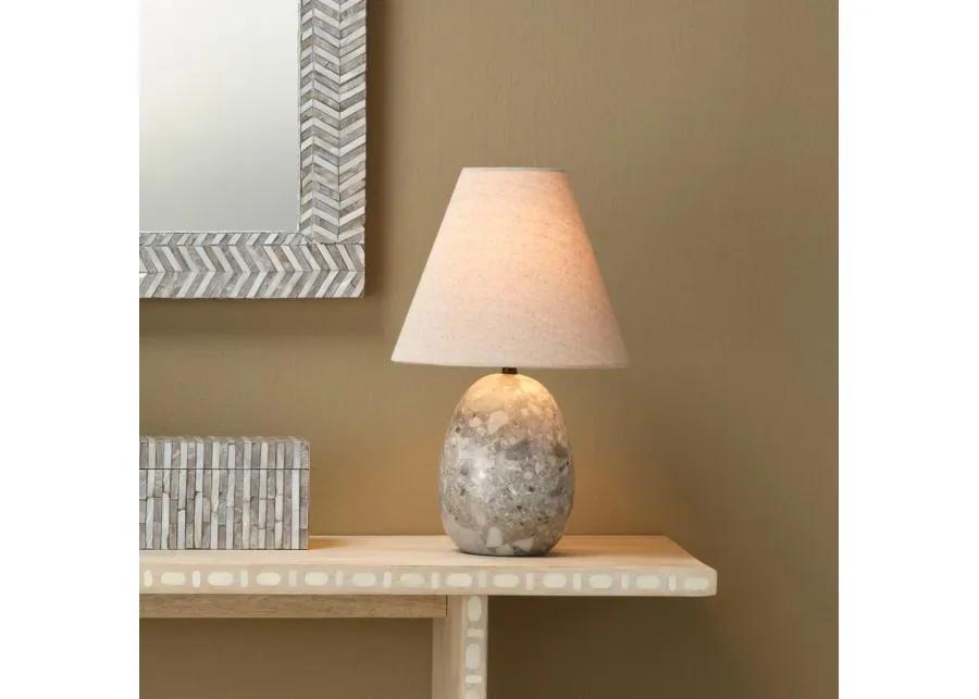 Capsule Table Lamp, Travertine