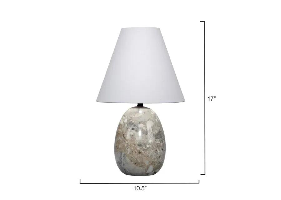 Capsule Table Lamp, Travertine