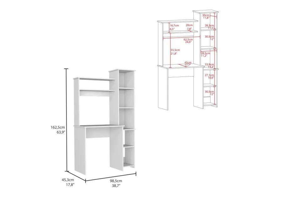 Versailles Writintg Desk, Two Superior Shelves, Five Cubbies