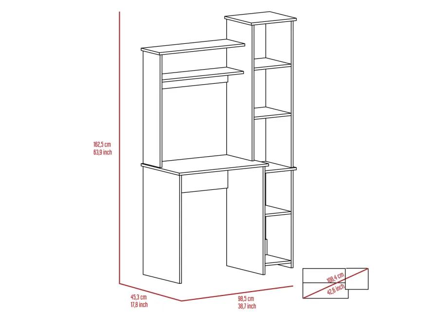 Versailles Writintg Desk, Two Superior Shelves, Five Cubbies