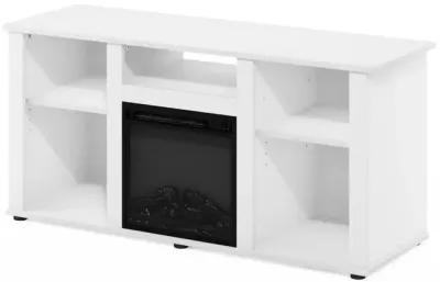 Fireplace TV Entertainment Center with Open Storage Compartment for TV up to 55"