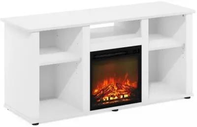 Fireplace TV Entertainment Center with Open Storage Compartment for TV up to 55"