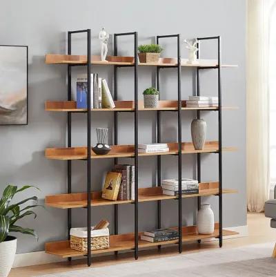 Merax Industrial Bookcase Home Office Open Bookshelf