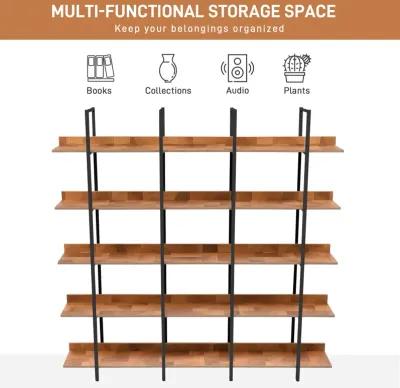 Merax Industrial Bookcase Home Office Open Bookshelf