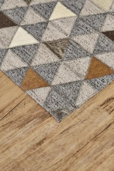 Fannin 0755F Gray/Ivory/Brown 5' x 8' Rug