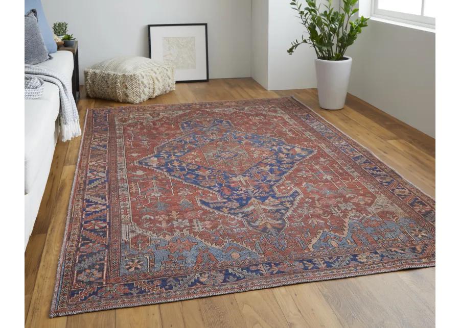 Rawlins 39HQF Red/Tan/Blue 3'11" x 6' Rug