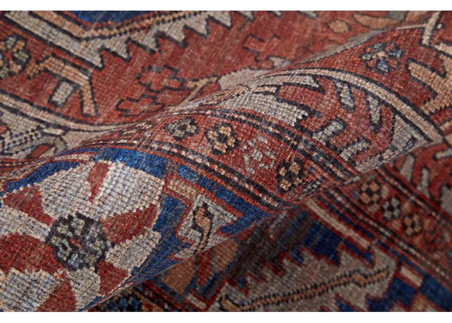 Rawlins 39HQF Red/Tan/Blue 3'11" x 6' Rug