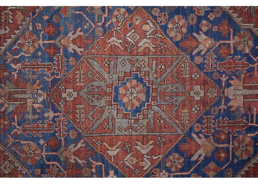 Rawlins 39HQF Red/Tan/Blue 3'11" x 6' Rug