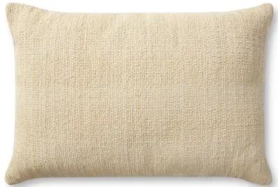 Dolores PMH0030 Cream 16''x26'' Polyester Pillow by Magnolia Home by Joanna Gaines x Loloi