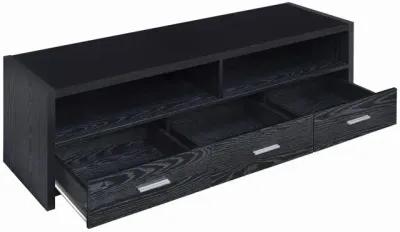 Camden 58" Low Profile Tv Stand W/Fireplace Black