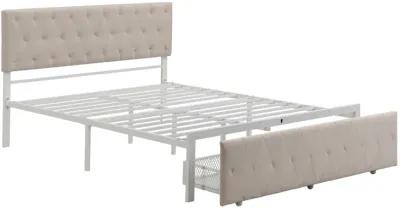 Queen Size Storage Bed Metal Platform Bed With A Big Drawer