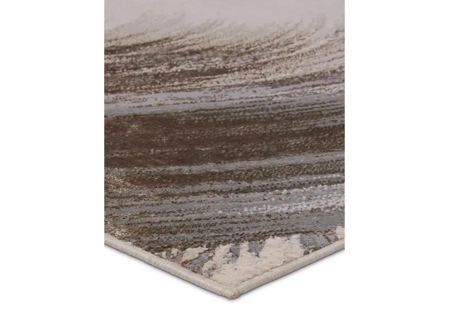 Catalyst Zione Gray 3'3" x 12' Runner Rug