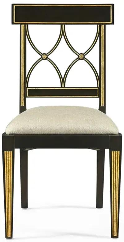 Black Curved Back Side Chair