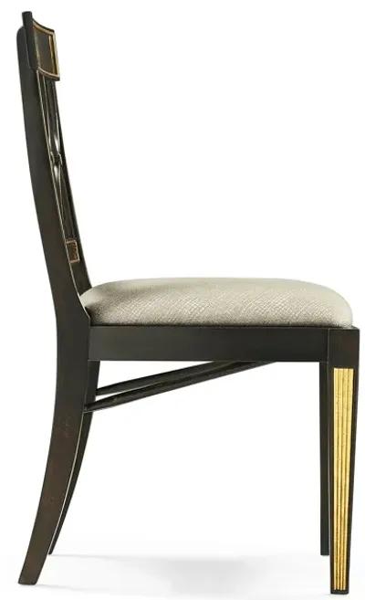 Black Curved Back Side Chair