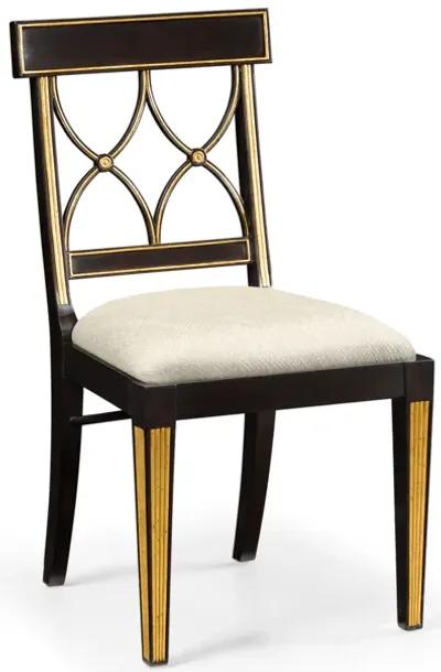 Black Curved Back Side Chair