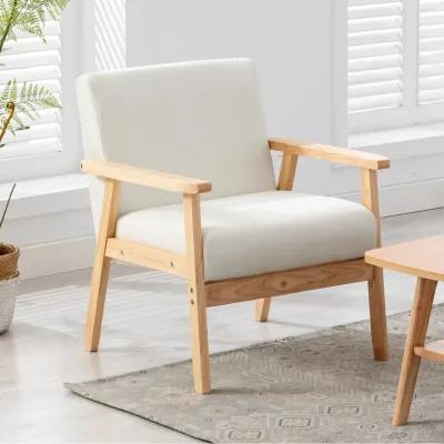 Bahamas Beige Linen Fabric Chair