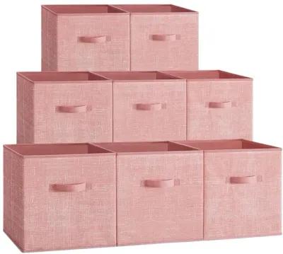 Set of 8 Storage Cubes for Versatile Organization and Space-Saving Storage