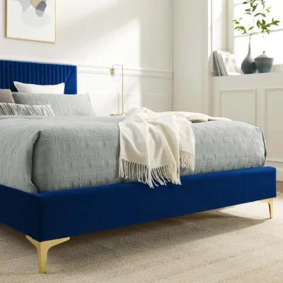 Modway - Yasmine Channel Tufted Performance Velvet Twin Platform Bed